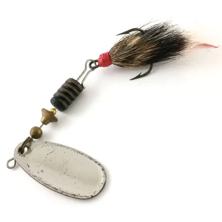 Mepps Comet 3 Dressed Lippa, Hopea, 6,5g, Vintage 1960-luku, #13278