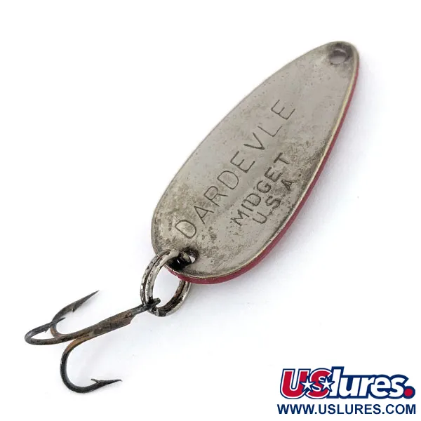 Eppinger Dardevle Midget, 6g, Puna / Valkoinen / Nikkeli, Lusikkauistin #15017