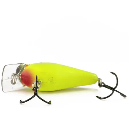 Strike King KVD 1.5 Silent square bill, Black Back/Chartreuse, 12g, vaappu #17678