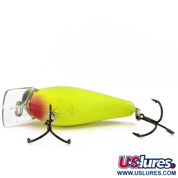 Strike King KVD 1.5 Silent square bill, Black Back/Chartreuse, 12g, vaappu #17678