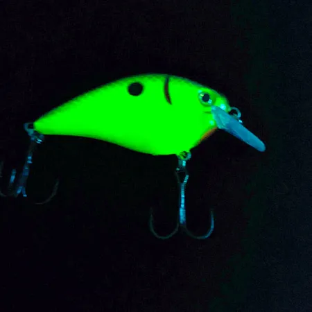 Strike King KVD 1.5 Silent square bill, Black Back/Chartreuse, 12g, vaappu #17678