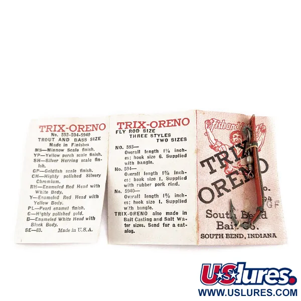 South Bend Trix-Oreno, 2 g, punainen, perhovapauistin #17296