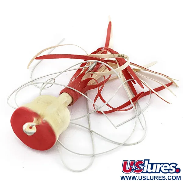 Fred Arbogast Hula Popper, 2,5g, puna-valkoinen, pintaviehe #18911