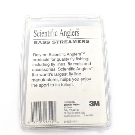 Scientific Anglers Bass Streamers 3M, musta/valkoinen, 7 cm, Streamerit #20093