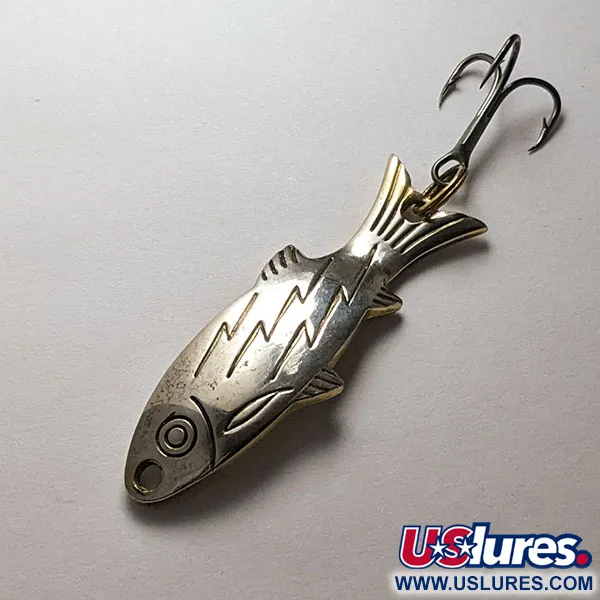 Atlantic Lures Golden Wobble-Fish, 7g kulta/nikkeli, lusikkauistin #20128