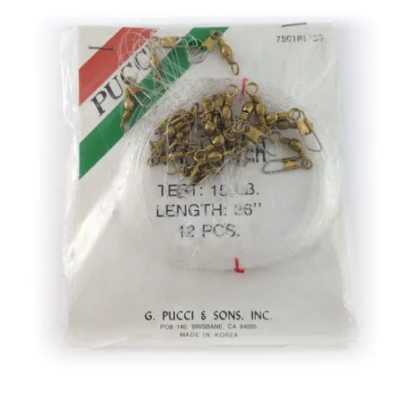 G.Pucci & Sons Surf Leader SL-15, 15 lb, 90 cm, kultainen peruke #20232