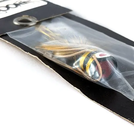 Boone Fly popperi, musta/keltainen, 3 cm #20540