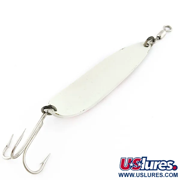 Luhr Jensen Krocodile #5, 28g, valkoinen/oranssi UV, lusikkauistin #21107