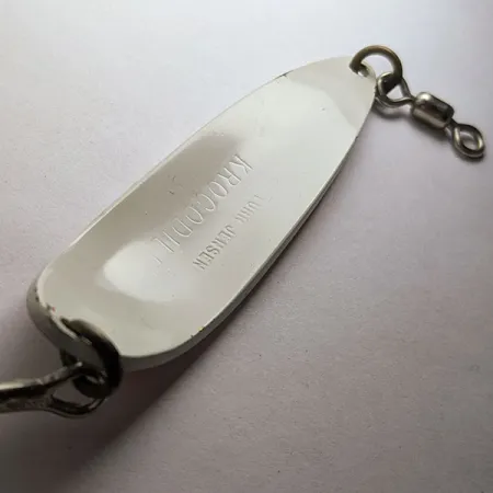 Luhr Jensen Krocodile #5, 28g, valkoinen/oranssi UV, lusikkauistin #21107