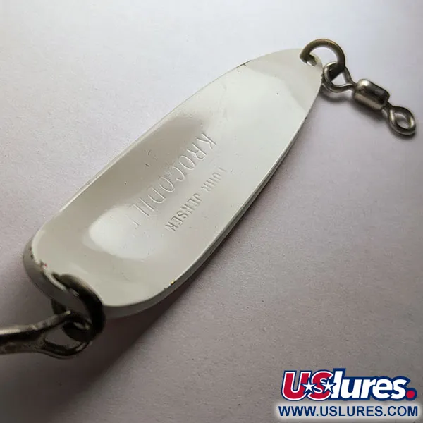 Luhr Jensen Krocodile #5, 28g, valkoinen/oranssi UV, lusikkauistin #21107