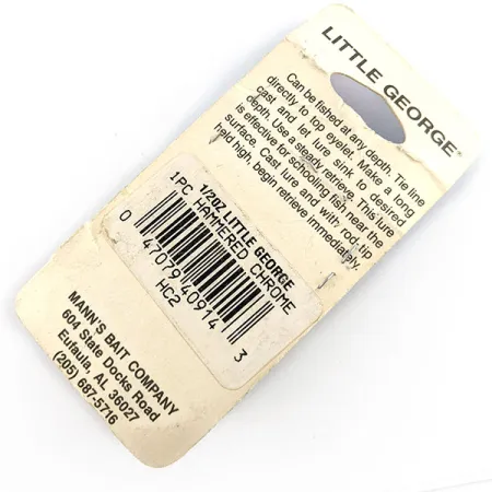 Mann's Little George, 14 g, nikkeli/sininen, pyrstölippa #21555