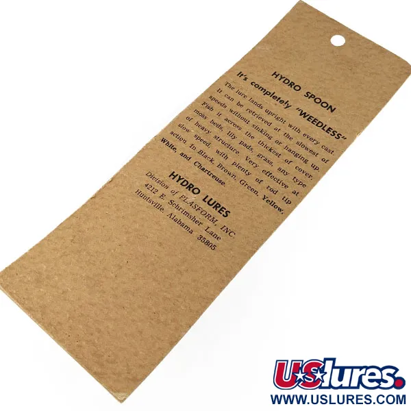 Hydro Lures Hydro Spoon, 14g valkoinen/vihreä, ruohikkolusikka #21789