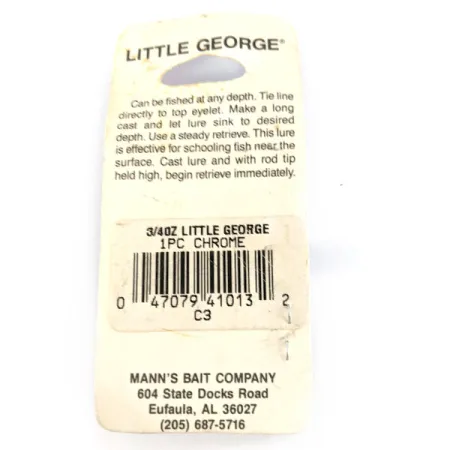 Mann's Little George, 21g, Blue-Green Shad, Tail-spinner #21791