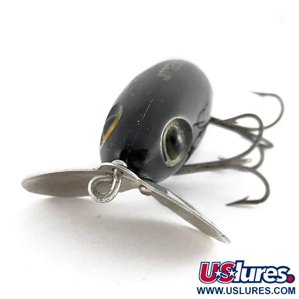 Fred Arbogast Jitterbug bug eye, musta, 14g, pintauistin #21794