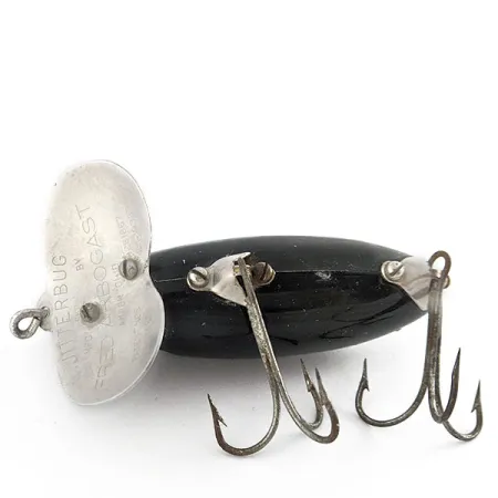 Fred Arbogast Jitterbug bug eye, musta, 14g, pintauistin #21794