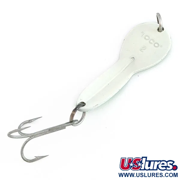 Glen Evans Loco 2, 10g, valkoinen/vihreä Glow, lusikkauistin #22000