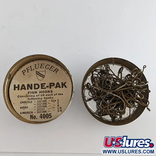 Pflueger Hande-Pak №4005, 50 kpl, kalastuskoukut #22192