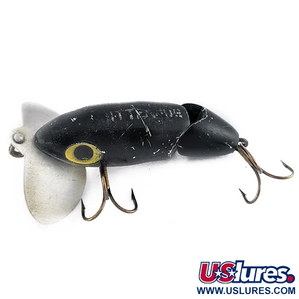 Fred Arbogast Jitterbug Jointed, 10g Musta, Pintauistin #22524