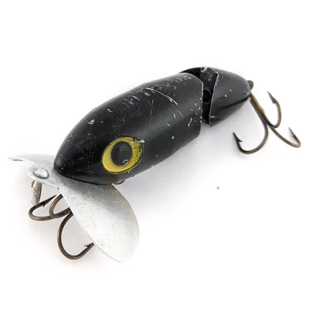 Fred Arbogast Jitterbug Jointed, 10g Musta, Pintauistin #22524