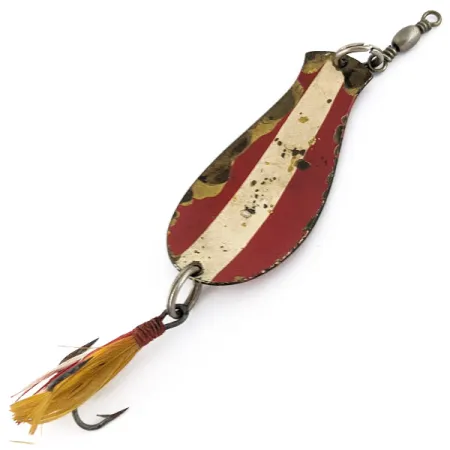 South Bend Spoon-Oreno, 14 g, puna-valkoinen/messinki, lusikkauistin #22603