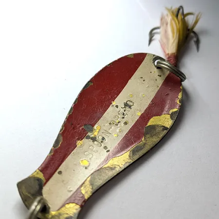 South Bend Spoon-Oreno, 14 g, puna-valkoinen/messinki, lusikkauistin #22603