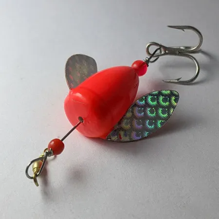 Yakima Bait Worden's Spin-n-Glo Winged, puna-oranssi, 1,5g, kelluva houkutin #23026