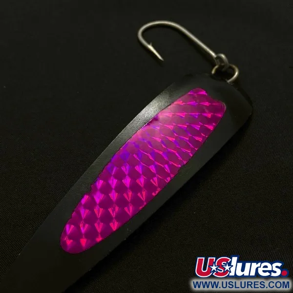 Luhr Jensen Flutter Spoon 38, 10g, musta/pinkki, lusikkauistin #23686