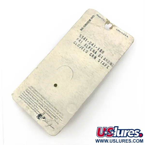 Luhr Jensen Alpena Diamond, 7g Glo-Flo Green stripe, Lusikkauistin #23708