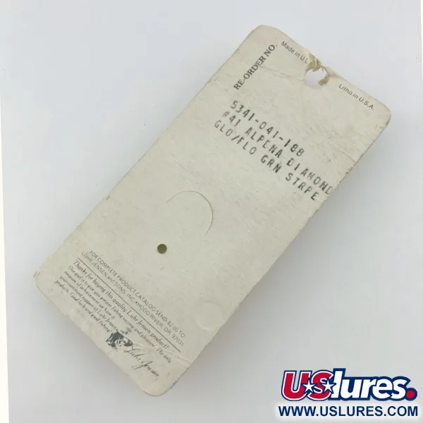 Luhr Jensen Alpena Diamond, 7g Glo-Flo Green stripe, Lusikkauistin #23708