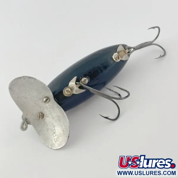 Fred Arbogast Jitterbug Early Bug Eye, Musta, 14g, Pintauistin #23870