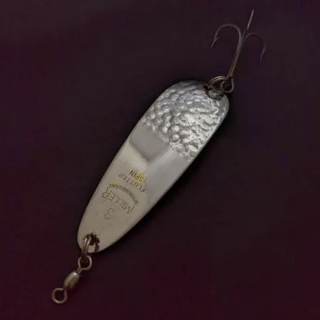 Miller Flutter Spin 3 Lusikka, Hopea, 1/2oz, Vasaroitu, #24041