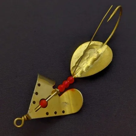 Lindy Skitter-Buzz, 7g, punainen/kulta, ruohosuojattu lusikkauistin #24094