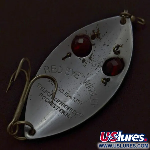 Hofschneider Red Eye Wiggler, 25g, nikkeli/punainen, lusikkauistin #24196