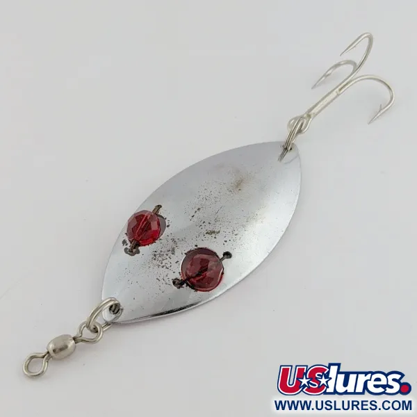 Hofschneider Red Eye Wiggler, 25g, nikkeli/punainen, lusikkauistin #24196