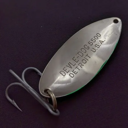 Eppinger Dardevle Devle Dog Detroit, 21g Nikkeli/Vihreä, Lusikkauistin #24199