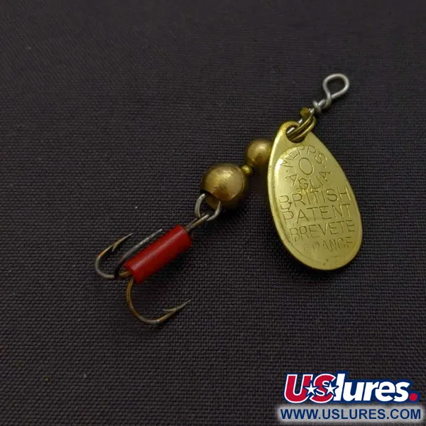 Mepps Aglia 0 (1960s), kultainen, 2,5g, lippauistin #24289