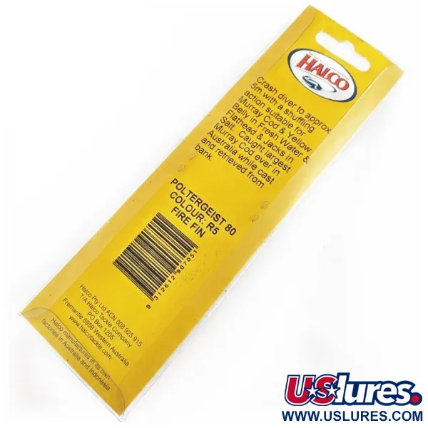 Halco Poltergeist 80, 17g, Fire Fin, syvännevaappu #24305
