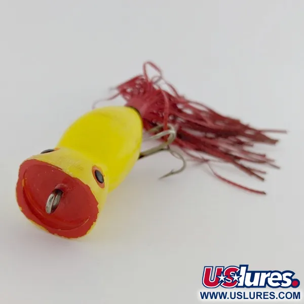 Atlantic Lures Paradise Popper Popperi, Yellow, 10g, Rubber Skirt, #24494