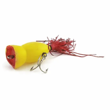 Atlantic Lures Paradise Popper Popperi, Yellow, 10g, Rubber Skirt, #24494