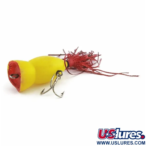 Atlantic Lures Paradise Popper Popperi, Yellow, 10g, Rubber Skirt, #24494