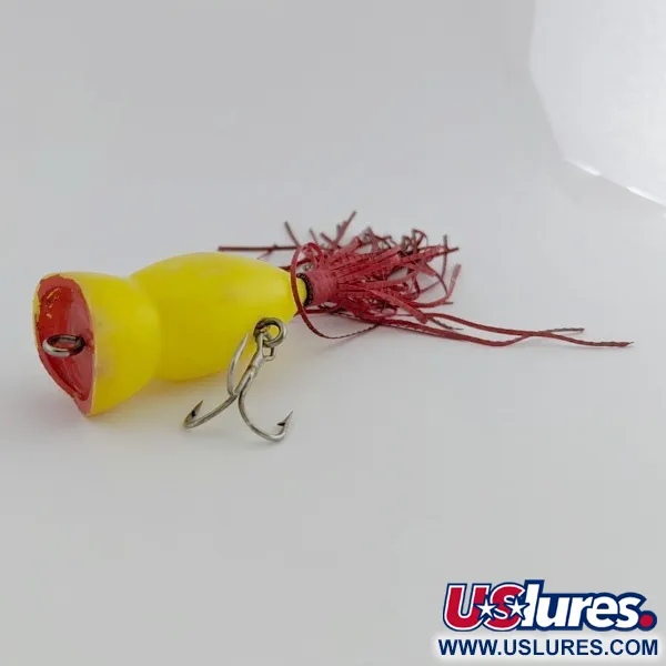 Atlantic Lures Paradise Popper Popperi, Yellow, 10g, Rubber Skirt, #24494