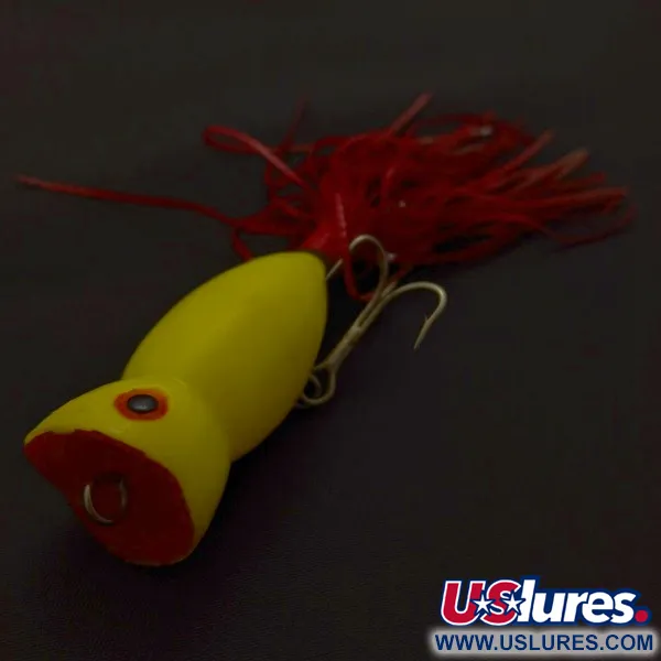 Atlantic Lures Paradise Popper Popperi, Yellow, 10g, Rubber Skirt, #24494