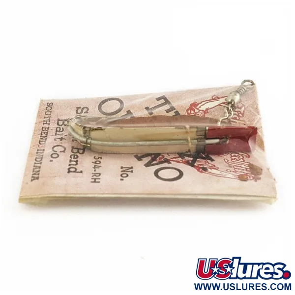 South Bend Trix-Oreno 594 Perhovapaviehe, Hopea/Punainen, 2 g, #24506