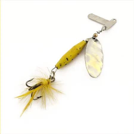 Mar-Lynn Tri-D Spinner, Nikkeli/Keltainen, 1/4 oz (7 g), Tri-D blades, #24786