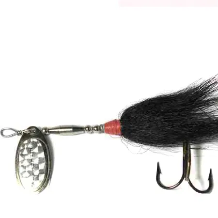 Buchertail 500 Lippa, Nikkeli/Musta/Hologrammi, 17g, Bucktail, #0017
