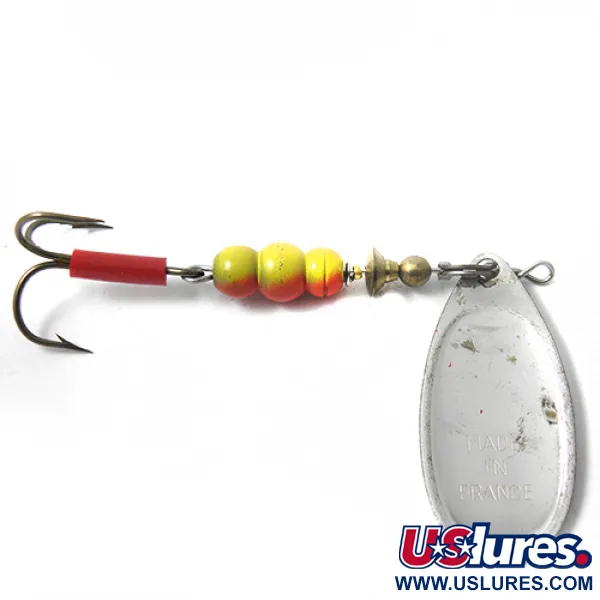 Mepps Aglia 4 Lippa, Teräs / Punainen, 9g, Hopeinen Lehti, #0050