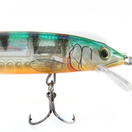 Rapala Husky Jerk Suspaava, Läpikuultava/Oranssi/Vihreä, 12g, #0088