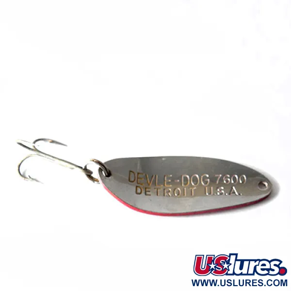 Dardevle Devle Dog Lusikka, Puna-valkoinen, 10g, Vintage, #0169