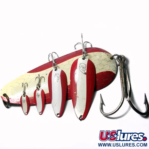 Eppinger Dardevle Huskie Devle Lusikka, Puna / Valkoinen, 91g, Lisälippa, #0245