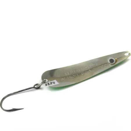 Dardevle Flutter-Chuck Lusikka, Valkoinen/Fluo-Vihreä, 8g, Neonreuna, #0284